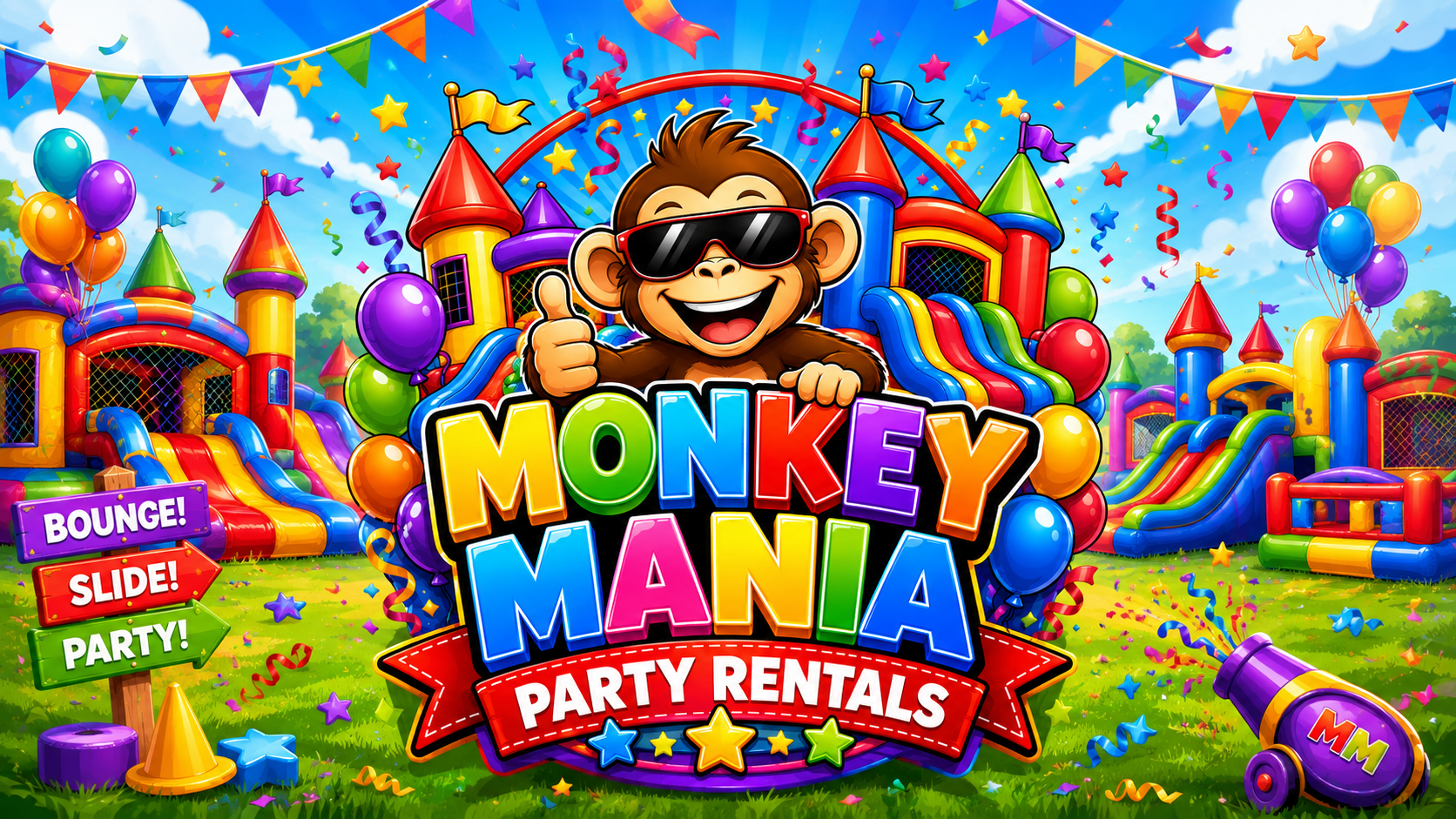 Monkey Mania Party Rentals banner